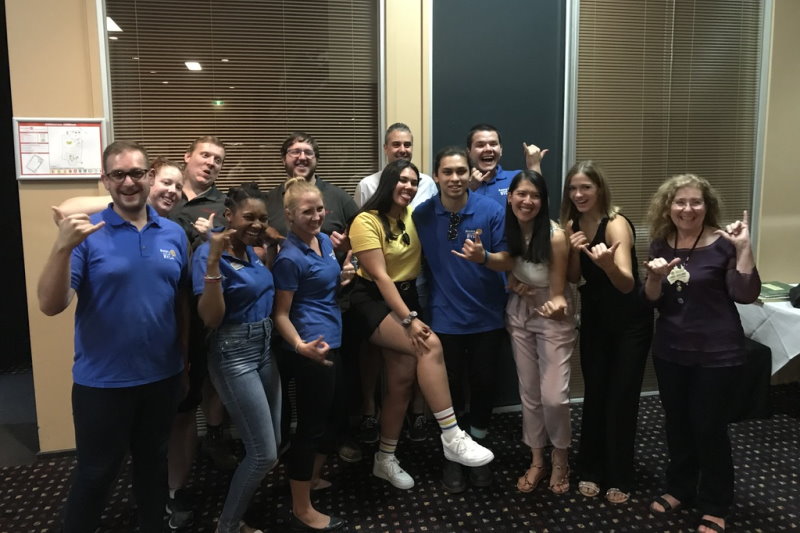 RYLArians visiting a Rotary Club